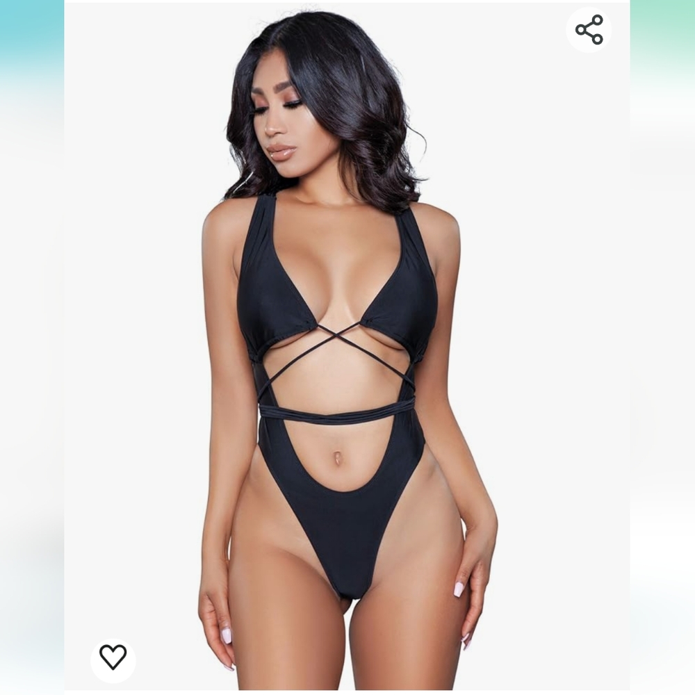 NWT Be Wicked Makayla 1982 One Piece Black Swimsuit